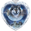2021 Men and Women Love Crystal Necklace, Domineering Wolves Collection Art Photo Heart-shaped Glass Pendant