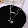 2021 Necklace Korean Like Ins Cool Wind Double Layer Hip Hop Niche Design Sense Clavicle Chain
