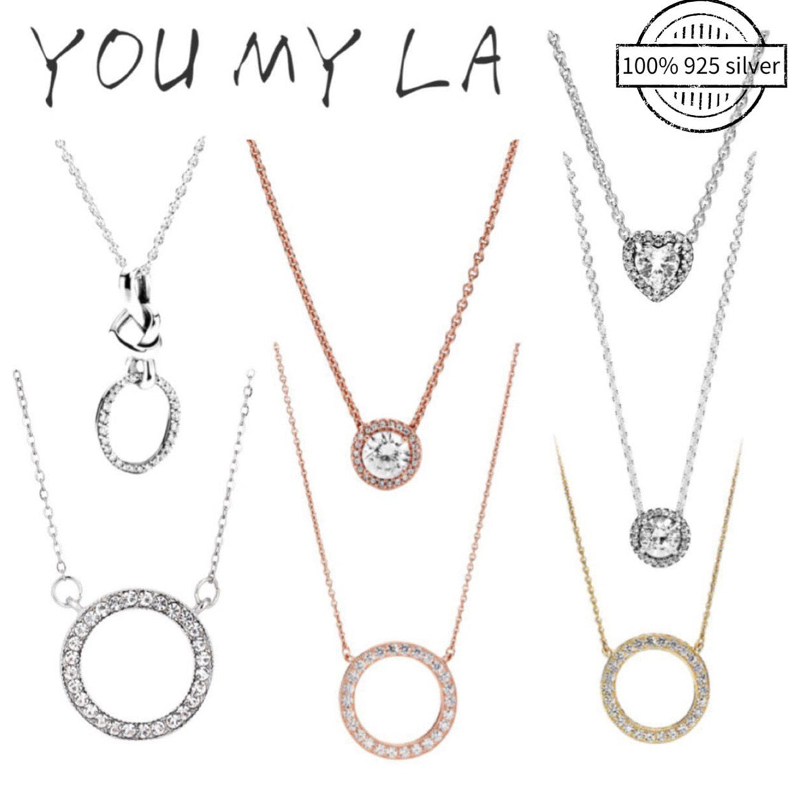 2021  Pando Necklace Fit Original Authentic 100% 925 Sterling Silver for Women  Classic Christmas Series DIY Jewelry