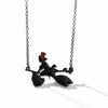 2022 Personality Enamel Jewelry Miyazaki Hayao Kiki's Delivery Service Black cat Broom Pendants Necklace