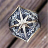 2022 Retro Pattern Cross Pattern Ring Men's Ring Vintage Metal Ring Accessories Party Gift Viking Jewelry