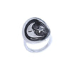 2022 Retro Star Moon Pattern Ring Women's Ring Metal Accessories Party Jewelry Size 6-10