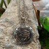2022 Retro Viking Rune Horus Eye Round Pendant Necklace Men's Metal Titanium Steel Jewelry Accessories Party Gift