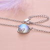 2022 Round Blue Aurora Stone Inlaid Pendant Women's Necklace Metal Clavicle Chain Accessorie Party Jewelry Girl Gift