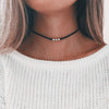 2021 Simple Black Velvet Punk Choker Necklace for women Collar Necklace Gold color Circle Chocker Minimalist Jewelry