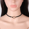 2021 Simple Black Velvet Punk Choker Necklace for women Collar Necklace Gold color Circle Chocker Minimalist Jewelry