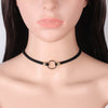 2021 Simple Black Velvet Punk Choker Necklace for women Collar Necklace Gold color Circle Chocker Minimalist Jewelry