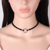 2021 Simple Black Velvet Punk Choker Necklace for women Collar Necklace Gold color Circle Chocker Minimalist Jewelry