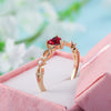 2021  Simple Heart Ring for Women Female Cute Romantic Finger Rings Rhinestone Girl Wedding Engagement Birthday Jewelry Gift