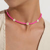 2021 Spring Colorful Seed Bead Necklace For Women Handmade Daisy Flower Beaded Chokers Necklaces Boho Jewelry