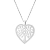 2022 Stainless Steel Necklace for Women Butterfly Big Heart  Owl Tree of Life Round Pendant Necklaces Jewelry Gifts