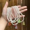 2021 Summer Candy Gummy Bear Pearl Beaded Necklace For Women Colorful Resin Bear Zircon Pendant DIY Choker Y2K Party Jewelry