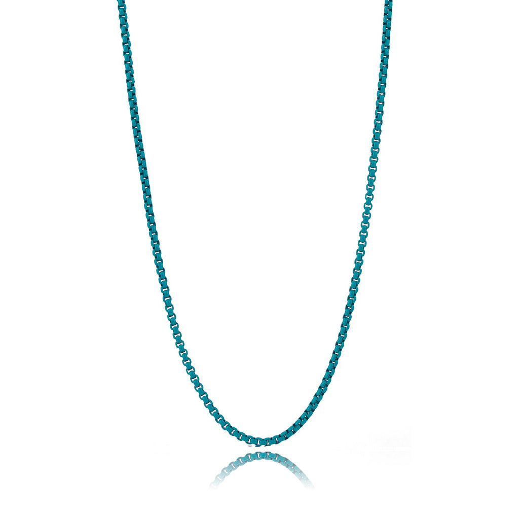 2021 Trend  Colorful Box Chain Women Necklace Width 2.5mm Chain Necklace For Women Party Jewelry Gift