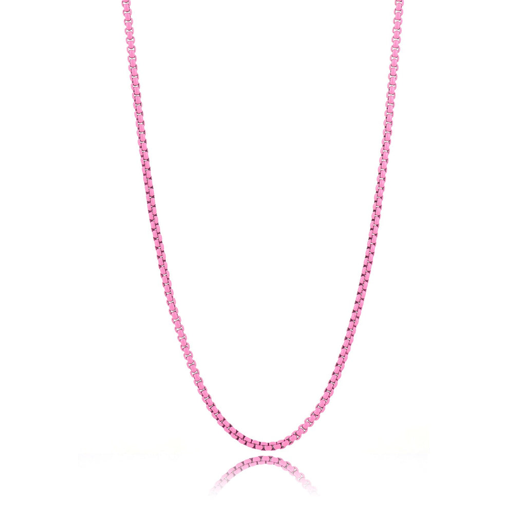 2021 Trend  Colorful Box Chain Women Necklace Width 2.5mm Chain Necklace For Women Party Jewelry Gift