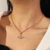 2021 Trend Rhinestone Crystal Planet Pendant Necklace Charm Clavicle Chain Necklaces for Women Jewelry Gift