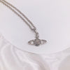 2021 Trend Rhinestone Crystal Planet Pendant Necklace Charm Clavicle Chain Necklaces for Women Jewelry Gift