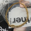 2021 Trend Jewelry Street Hip Hop Thick Necklace Bracelet Letter Double D Stainless Steel Clavicle Chain Accessories