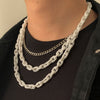 2021 Trendy Acrylic Chain Necklace Collar Statement Multilayered Chunky Thick Chain Choker Necklaces Punk Jewelry Gift