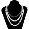 2021 Trendy Acrylic Chain Necklace Collar Statement Multilayered Chunky Thick Chain Choker Necklaces Punk Jewelry Gift