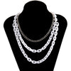 2021 Trendy Acrylic Chain Necklace Collar Statement Multilayered Chunky Thick Chain Choker Necklaces Punk Jewelry Gift