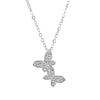 2022 Trendy Cute Small Animal Crystal Butterfly Pendant Necklace Women Silver Color Butterfly Choker Necklace Collar Chain