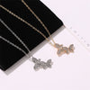 2022 Trendy Cute Small Animal Crystal Butterfly Pendant Necklace Women Silver Color Butterfly Choker Necklace Collar Chain