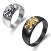 2022 Trendy Pirate Skull Pattern Ring Men's Ring Crystal Inlaid Ring Accessories Party Jewelry Size 7-12