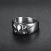 2022 Trendy Pirate Skull Pattern Ring Men's Ring Crystal Inlaid Ring Accessories Party Jewelry Size 7-12