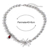2021 Trendy Red Crystal Stone Fluorescent Beads Night Club Pearl Spider Pendant Necklace For Women Party Jewelry