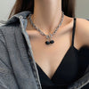 2021 Trendy Vintage Black Cherry Pendant Metal Clavicle Sexy Chain Color Hollow for  Cute Girls Charm Bracelet Jewelry Gift