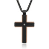 2022 Vanity  Men's Cross Necklace For Rose Gold And Black  24 Inches Chain Pendant Jewelry