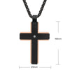 2022 Vanity  Men's Cross Necklace For Rose Gold And Black  24 Inches Chain Pendant Jewelry