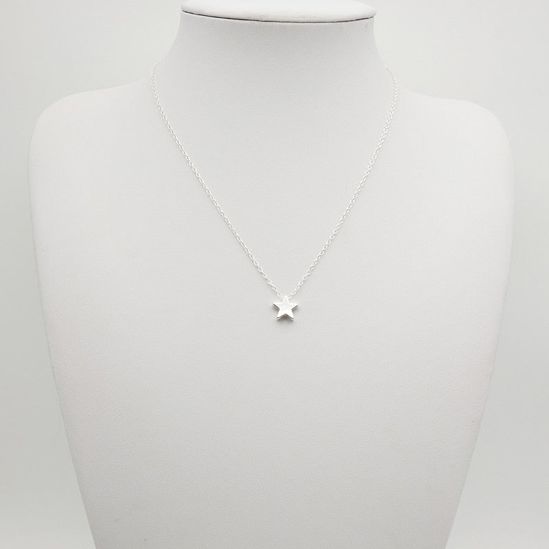 2021 Women Chocker Gold/Silver Color Chain Star Heart Choker Necklace Jewelry Collana Kolye Bijoux Collares Mujer Collier