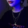 2022 Personality Hip Hop Multilayer Necklace Metal Cross Pendant Silver Color Chain Necklace for Women Men Unisex Jewelry чокер