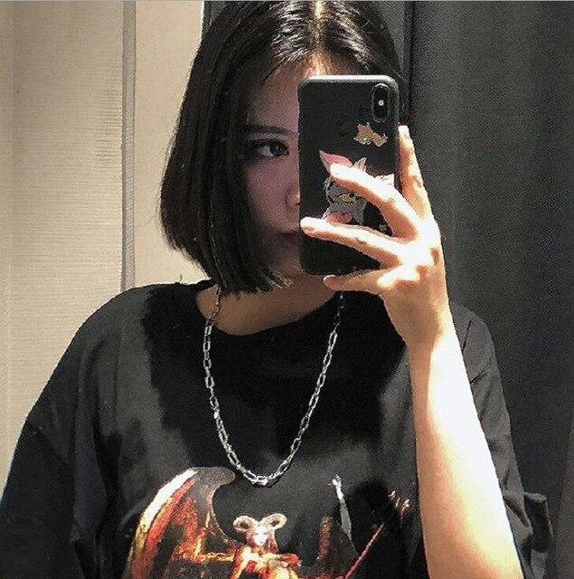 2022 Personality Hip Hop Multilayer Necklace Metal Cross Pendant Silver Color Chain Necklace for Women Men Unisex Jewelry чокер