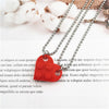 2021 Punk 2Pcs Heart Brick Couples Love Necklace For Lovers Women Men Elements Friendship Necklaces Valentines Gift Jewelry
