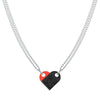 2021 Punk 2Pcs Heart Brick Couples Love Necklace For Lovers Women Men Elements Friendship Necklaces Valentines Gift Jewelry