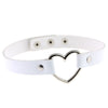 2021 Punk PU Leather Lock Key Heart Round Rivet Collar Studded Choker Necklace Body Birthday Party Gift chocker Jewelry