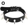 2021 Punk PU Leather Lock Key Heart Round Spike Rivet Collar Studded Choker Necklace Body Birthday Party Gift Choker Jewelry