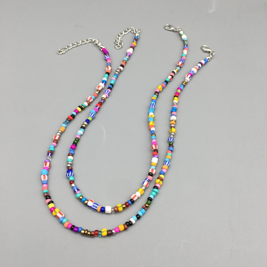 2021 Rainbow Women Short Necklace Handmade Multicolor Beads Bohemia Women Delicate Choker Jewelry Friend Gift