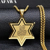 2022 Religious Muslim Allah Loran Stainless Steel Necklaces Men Gold Color Star Islam Necklace Jewelry chaine homme N1030S02