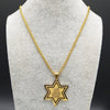 2022 Religious Muslim Allah Loran Stainless Steel Necklaces Men Gold Color Star Islam Necklace Jewelry chaine homme N1030S02