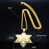2022 Religious Muslim Allah Loran Stainless Steel Necklaces Men Gold Color Star Islam Necklace Jewelry chaine homme N1030S02