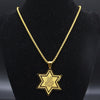 2022 Religious Muslim Allah Loran Stainless Steel Necklaces Men Gold Color Star Islam Necklace Jewelry chaine homme N1030S02