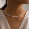 2021 Retro White Pearl Choker Necklace for Women Trendy Summer Imitation Pearl Choker Trend Elegant Aesthetic Wedding Jewelry