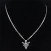 2022 Satan Sheep Head Stainless Steel Neckless Women Silver Color Necklace Pendant Jewelry joyeria acero inoxidable N3774S02