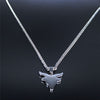 2022 Satan Sheep Head Stainless Steel Neckless Women Silver Color Necklace Pendant Jewelry joyeria acero inoxidable N3774S02