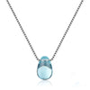 2022 Sell Top Lady Silver Color Blue Drop Water Pendant Necklace Crystal Jewelry Girls Women Jewelry