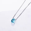 2022 Sell Top Lady Silver Color Blue Drop Water Pendant Necklace Crystal Jewelry Girls Women Jewelry