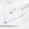 2022 Sell Top Lady Silver Color Blue Drop Water Pendant Necklace Crystal Jewelry Girls Women Jewelry